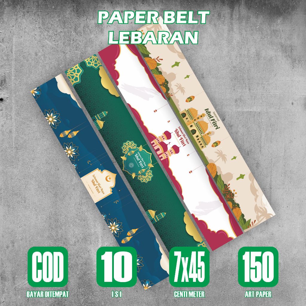 

10pcs Pepar Belt Idul FItri Roll Label Ramadhan Kado Hadiah Lebaran