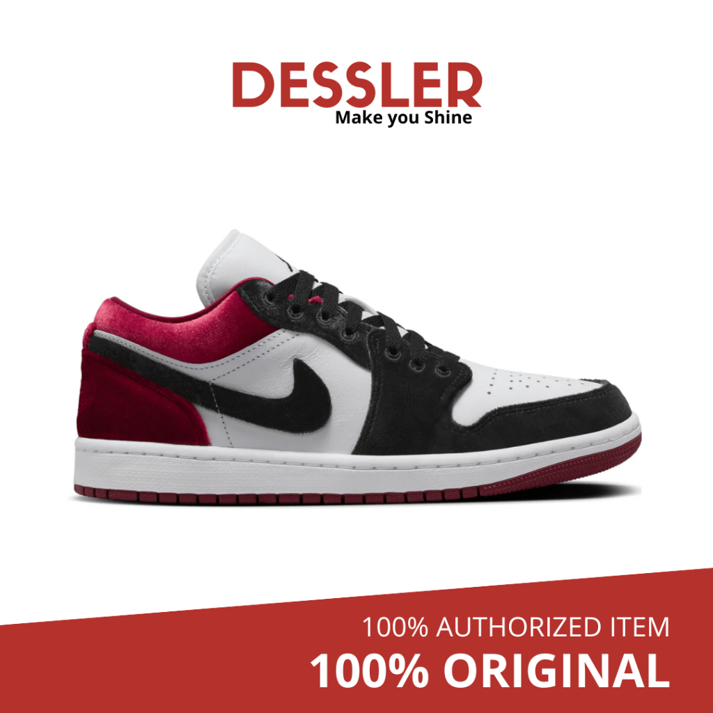 Nike W Air Jordan Low 1 SE  - Black White Team Red