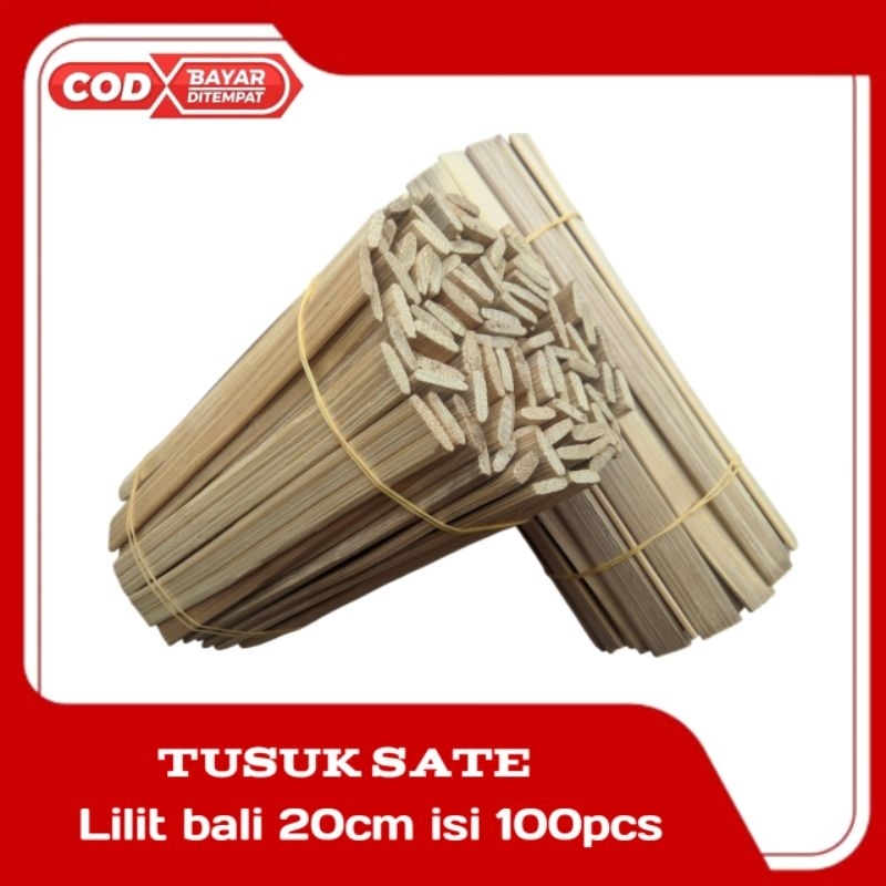 Tusuk Sate Lilit/Tusuk Sate Bali 20cm isi 100pcs