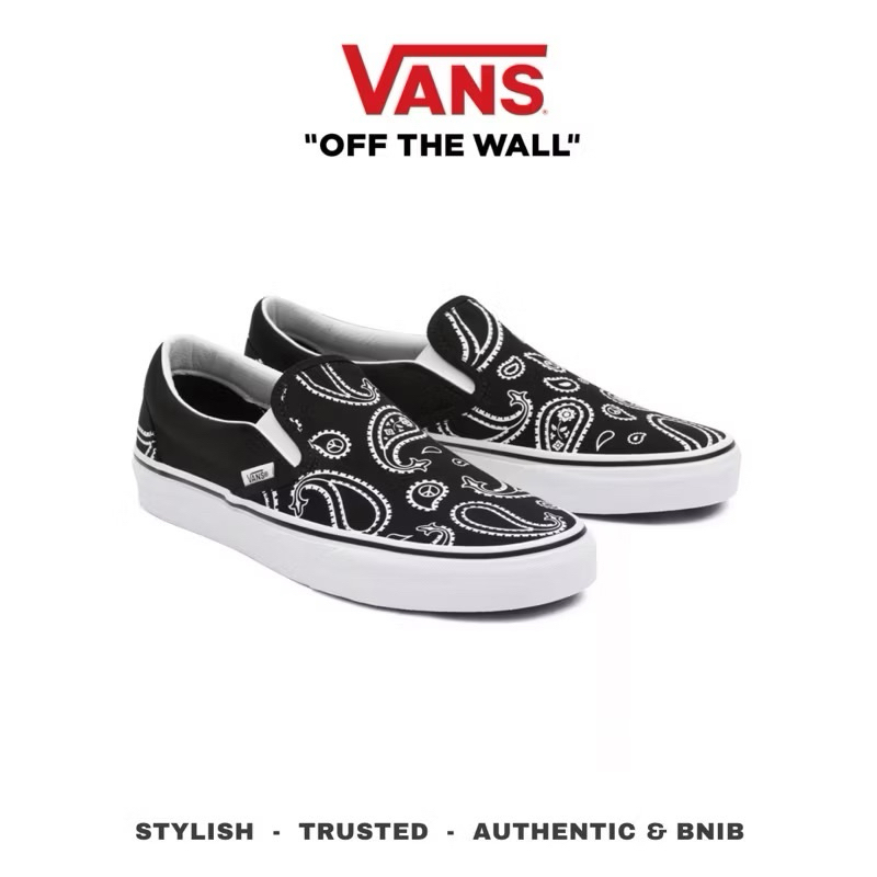 Vans Slip On Peace Paisley Black True White
