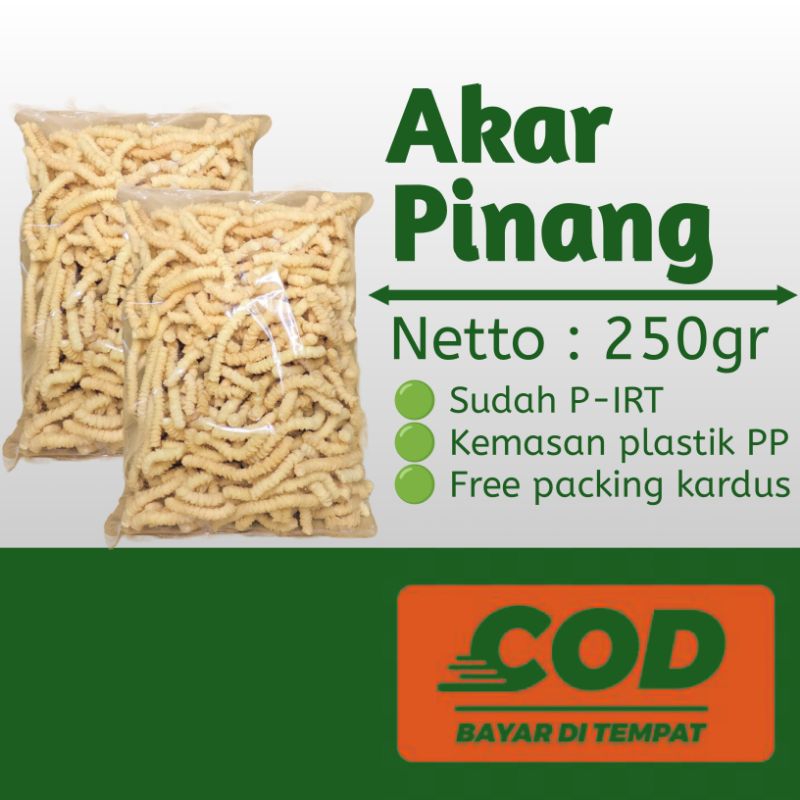 

Cemilan Akar Pinang Khas Kotabaru Kemasan Praktis 250gr.