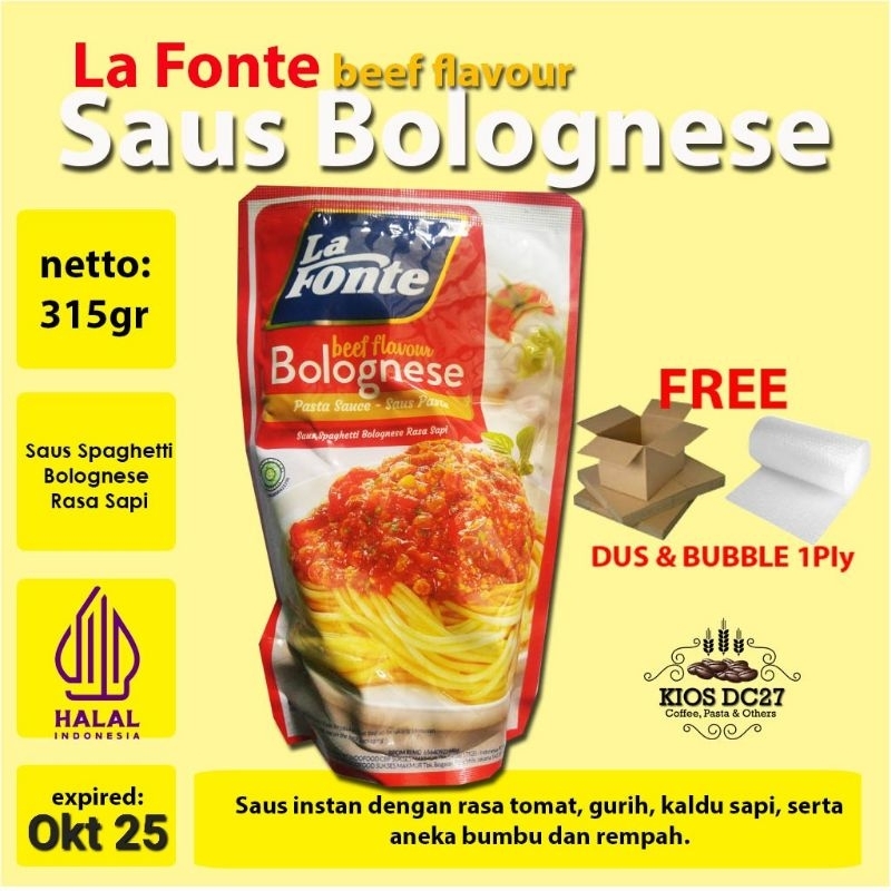 

La Fonte Saus Pasta Bolognese 315 gram