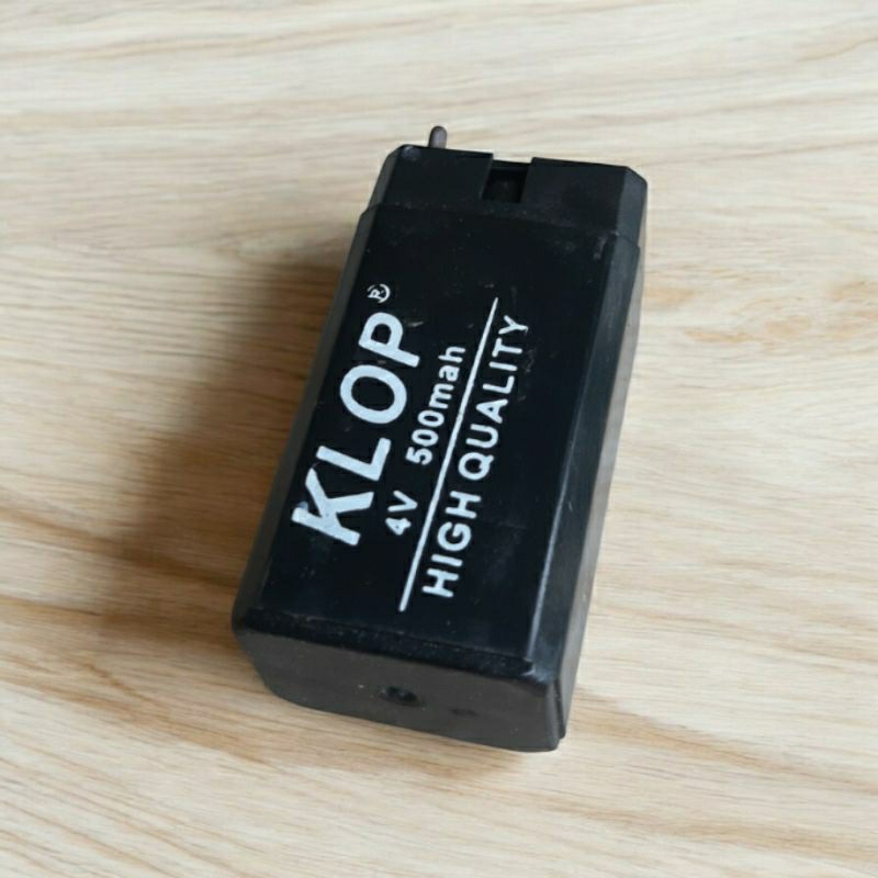 Battery aki Cas 4volt 500mah klop Baterai 4v cas 500maH