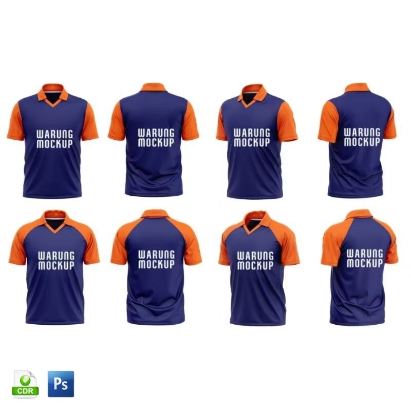 Mockup Jersey Cricket Polo Regular
