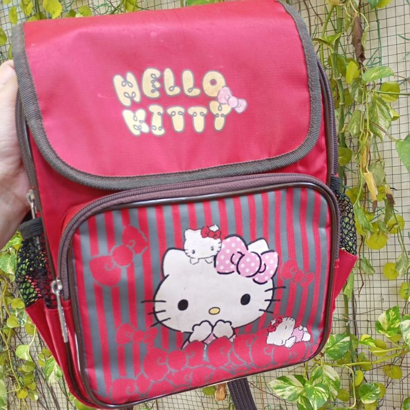 BEKAS - Tas Hello Kitty Original Sanrio Adinata Ransel Anak Perempuan Merah
