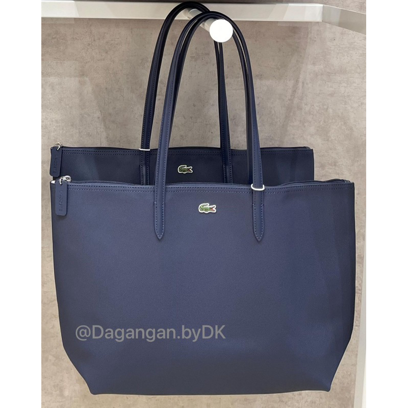 Tas Tote Bag Lacoste Original 100% Authentic Biru Navy
