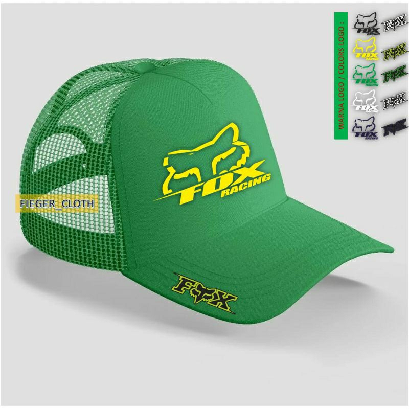 topi jaring fox racing topi olahraga bersepeda outdot pria wanita dewasa