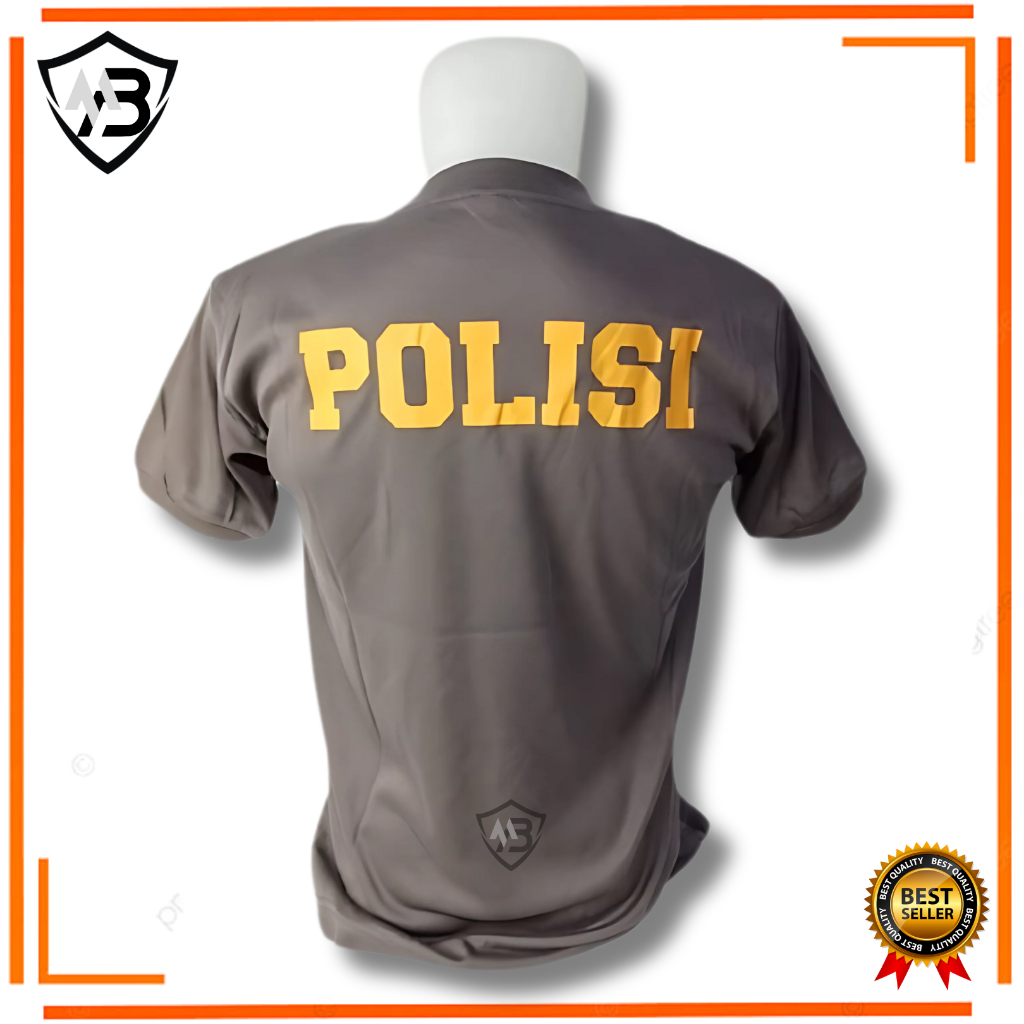 TERMURAH KAOS PE POLRI COKLAT POLISI COD
