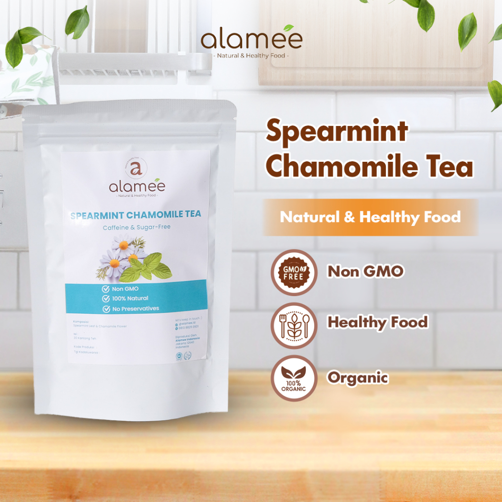 

Chamomile With Spearmint Leaf Tea Teh Bunga Camomile Daun Permen Minuman Herbal Alami