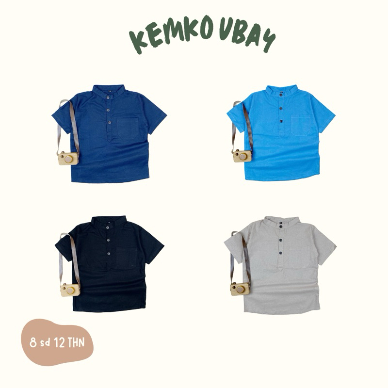 KEMKO UBAY JUNIOR- ATASAN KOKO ANAK LAKI-LAKI KATUN LINEN BAJU MUSLIM
