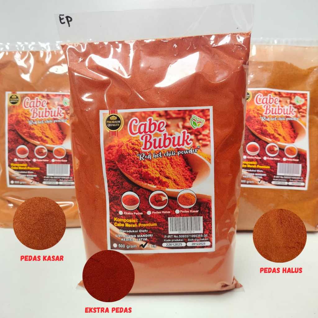 

Cabe Bubuk | Bubuk Cabe | | Bubuk Murni Kemasan 1 Kg