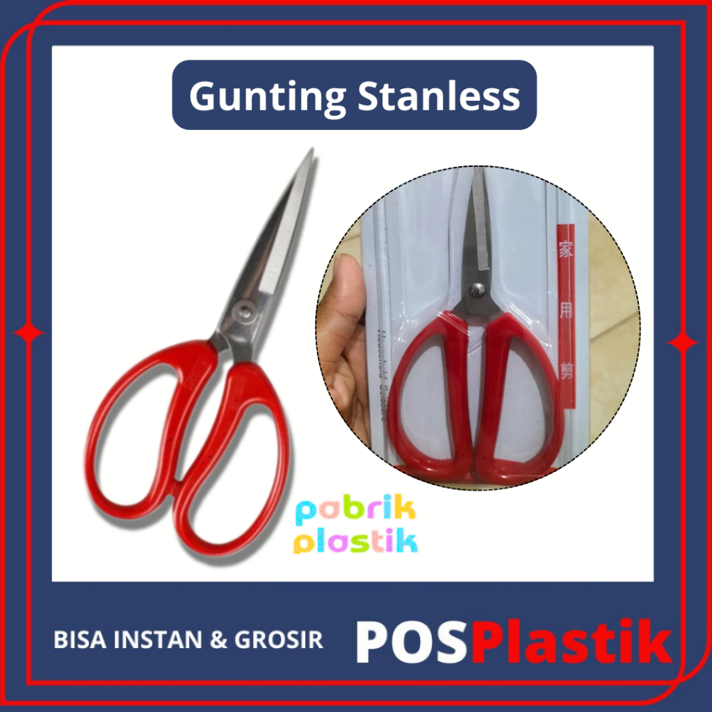 

Gunting Kertas & Kain Stainless Steel Anti Karat, Pegangan Empuk & Nyaman