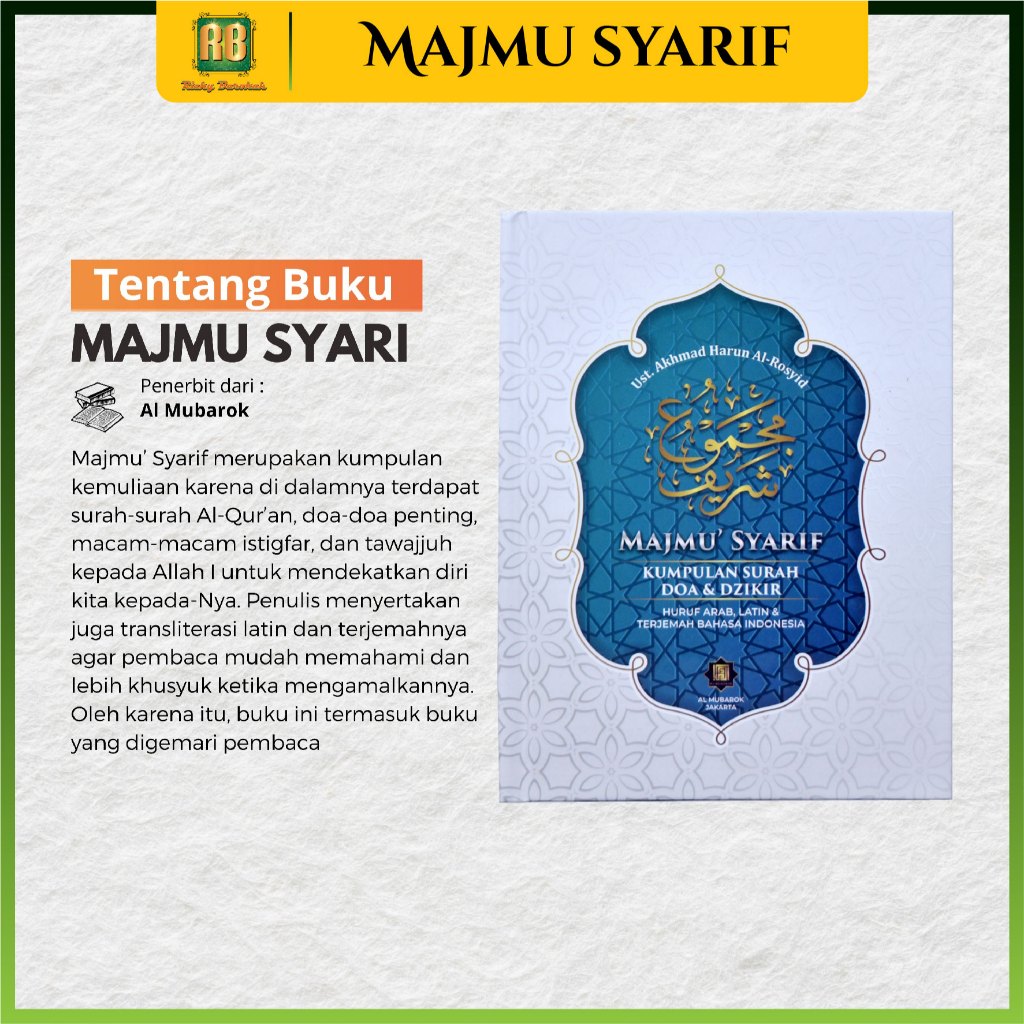 READY Buku Islam Majmu Syarif 484 Hal Dilengkapi Kumpulan Doa & Dzikir, Surat Yasin Fadhilah Diserta