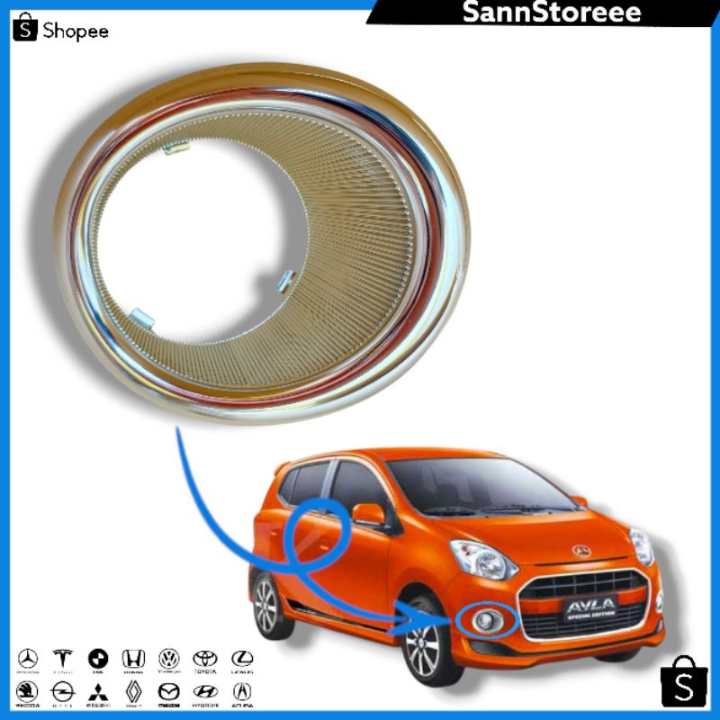 Cover Ring Foglamp Ayla Agya 2013-2016 Chrome Original/ Cover Ring Foglamp Ayla 2013-2016 Original