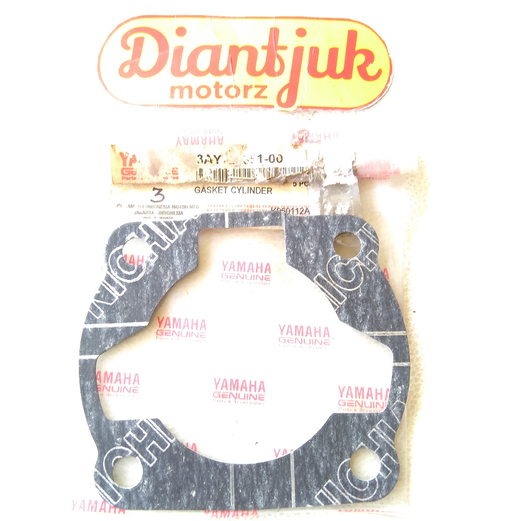 Gasket Paking Perpak Cylinder Blok Boring Bawah Yamaha Alfa Champ Sigma Original NOS 3AY