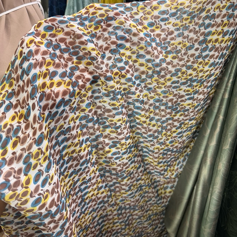 kain sifon ceruty motif bunga - kain ceruty motif - kain sifon motif bunga - kain sifon premium - ka