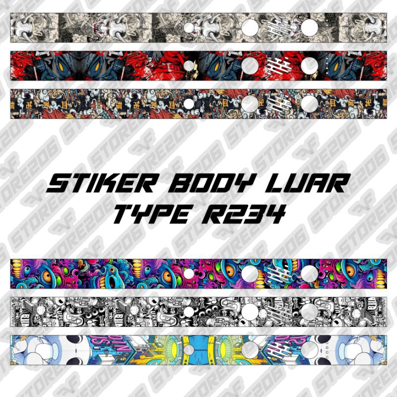 

Stiker cutting putus print UV body luaran type ER seri-24 | Seri 1