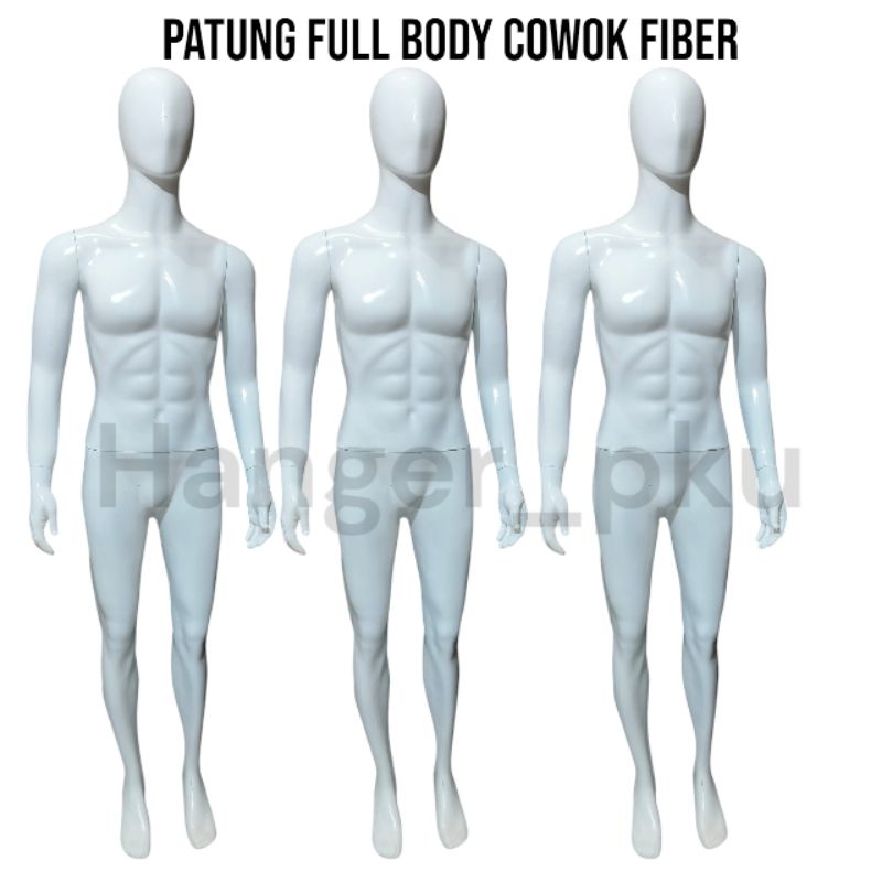 MANEKIN FULL BODY FIBER COWOK PATUNG BAJU PRIA LENGKAP