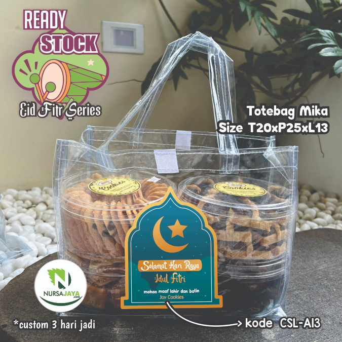 

Goodiebag Parcel Idul Fitri CUSTOM (20x25x13 0.25) Tas lebaran Mika Tebal / Bingkisan Lebaran