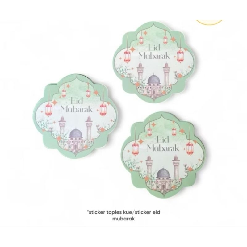 

10pcs stiker lebaran 8cm stiker eid mubarak Stiker idul fitri stiker toples lebaran stiker jar lebaran stiker souvenir lebaran