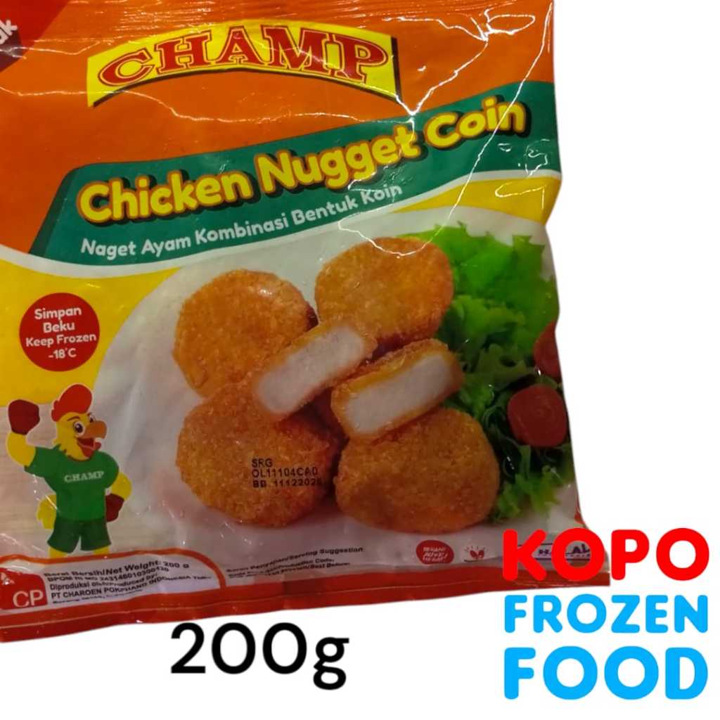 

CHAMP Chicken Nugget Coin 200gr (Tahan suhu ruangan 3hari)