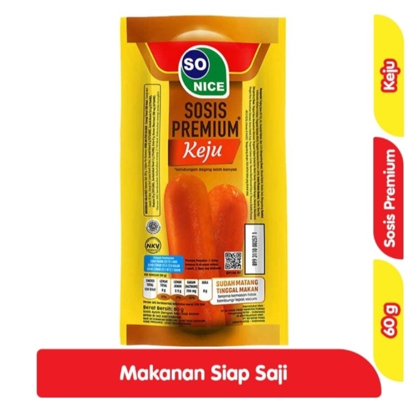 

So Nice Sosis Premium Keju 60 g