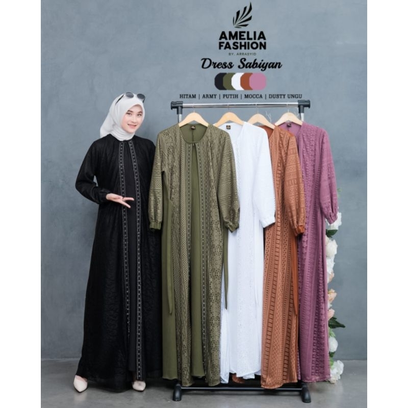 Dress Brukat Sabiyan by Amelia/ Sabiyan Dress Brukat by Amelia/ Gamis Brukat Terbaru/ Dress Ori Amel