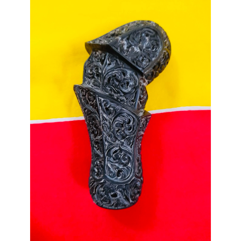Handle keris model lempuyang full ukir deder keris gagang keris hulu kris Asli TANDUK HITAM