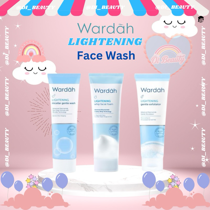 🩵DIBeauty🩵 Wardah Lightening Micellar Gentle Wash | Cleansing Milk | Scrub Gentle | 50ML | Facial Wa