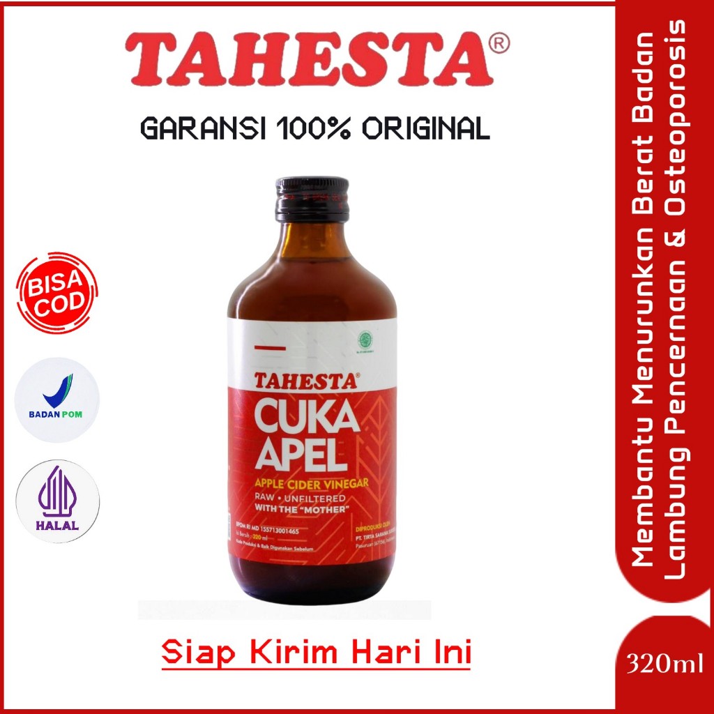 

Cuka Apel Tahesta Original Apple Vinegar Bantu Turunkan Berat Badan Pencernaan BAB Lambung Gerd Maag