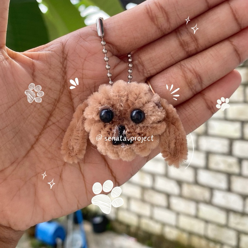 Keychain Anak Anjing Pipe Cleaner (BACA DESKRIPSI PRODUK)