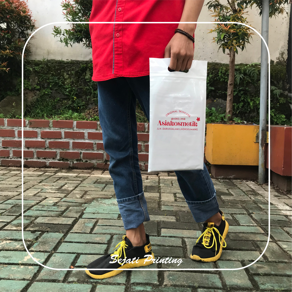 

(Isi 100pcs) Sablon Plastik Murah 20x30cm + 6cm, FREE DESAIN - SEJATIPRINTING - Klip Pound