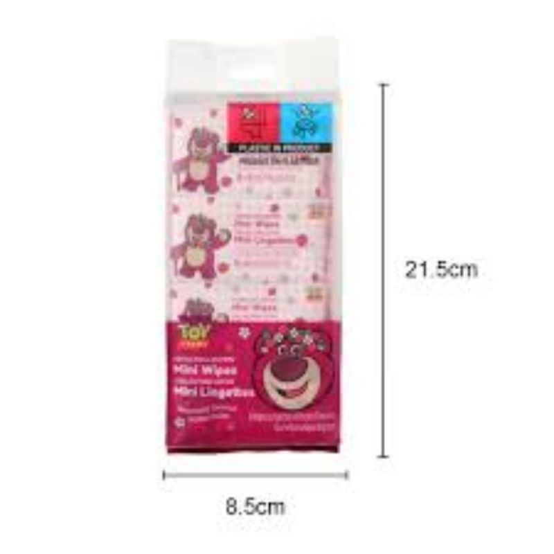 Miniso Lotso Mini Wipes 8 Pack Tisu Basah