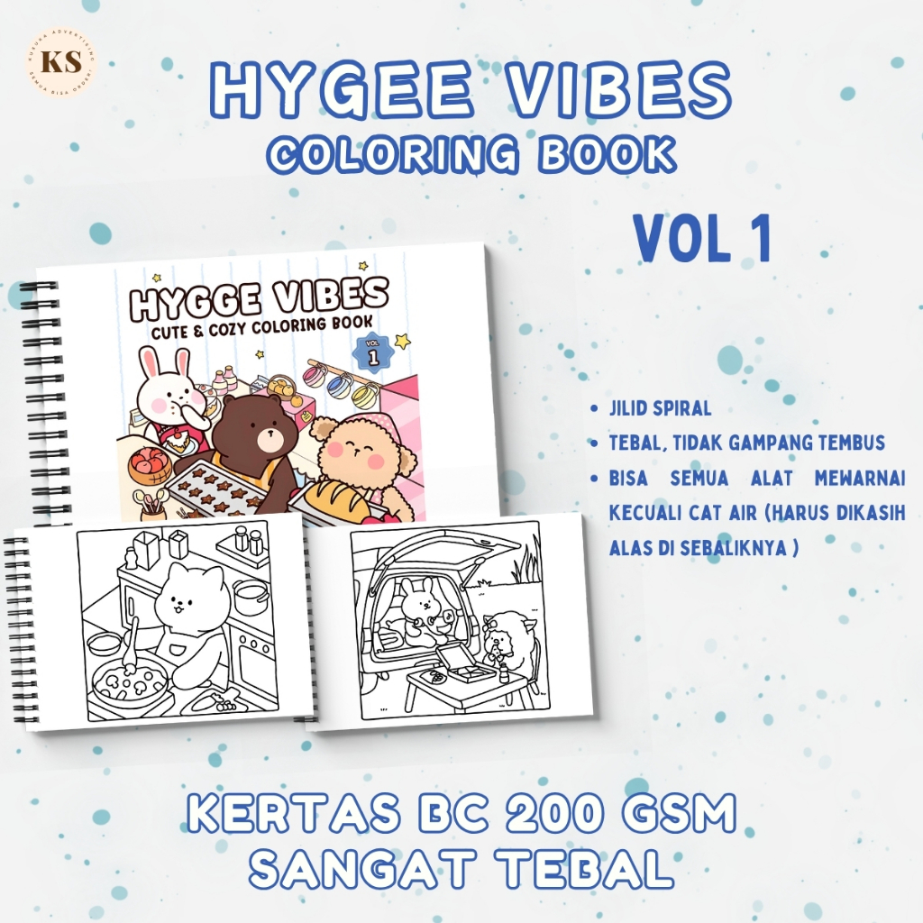 

Coloring Book For Kids And Adults HYGGE VIBES VOL 1 Buku Mewarnai Remaja Dewasa Relaxing Aesthetic