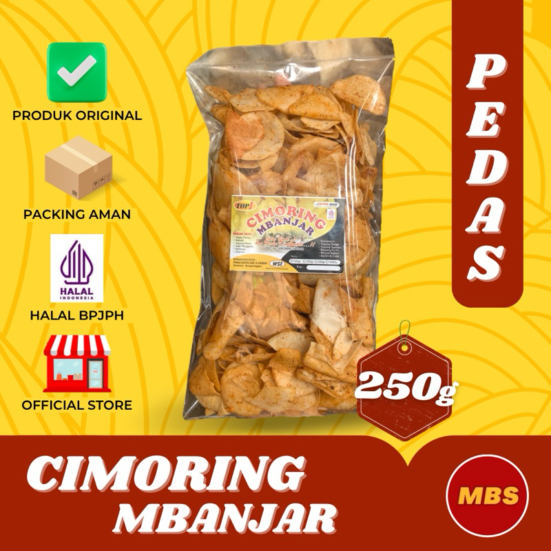 

CIMORING MBANJAR PEDAS ASIN GURIH RENYAH 1/4 Kg / 250g - MUBAROK SNACK