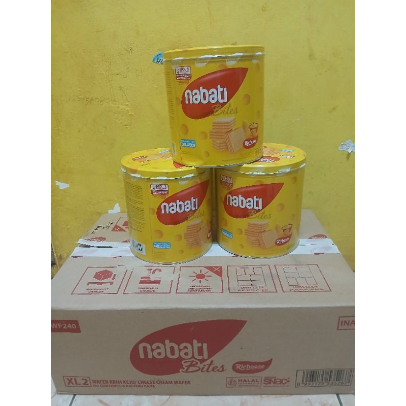 

Nabati Wafer Kaleng 240g Nabati Bites Wafer Krim keju chesee