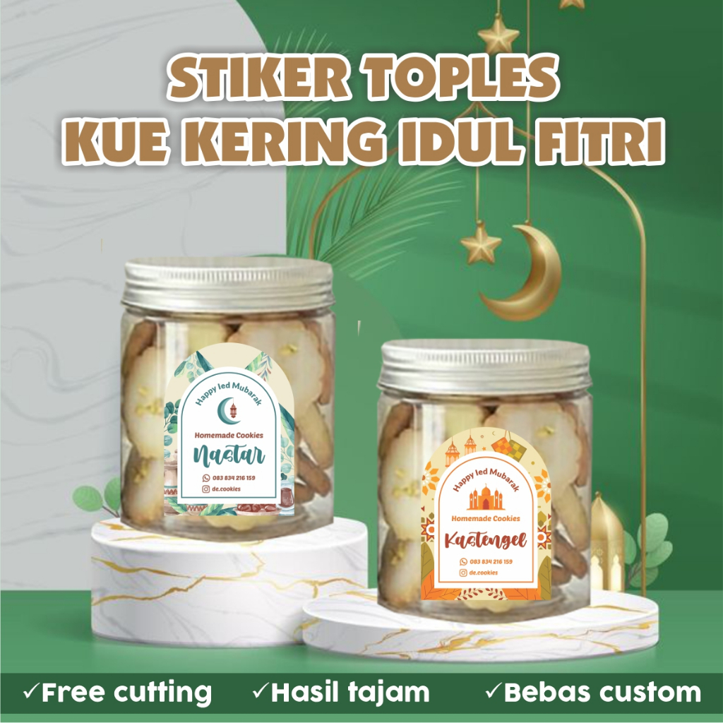 

STIKER TOPLES KUE KERING IDUL FITRI | LABEL TOPLES LEBARAN