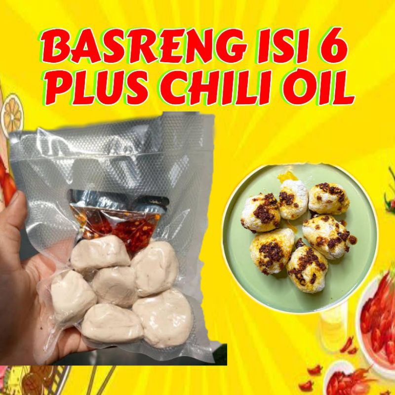 

(8BUNGKUS) Basreng Mentah Chili Oil Isi 6 Plus Chili Oil viral camilan