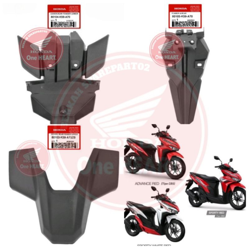 80105-K59-A70 80104-K59-A70 80103-K59-A70ZB Spakbor belakang Vario 125 150 led new Vario 160 origina