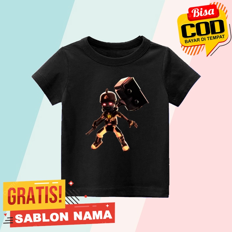 Kaos anak boboiboy gentar / baju anak laki laki/perempuan boboiboy gentar