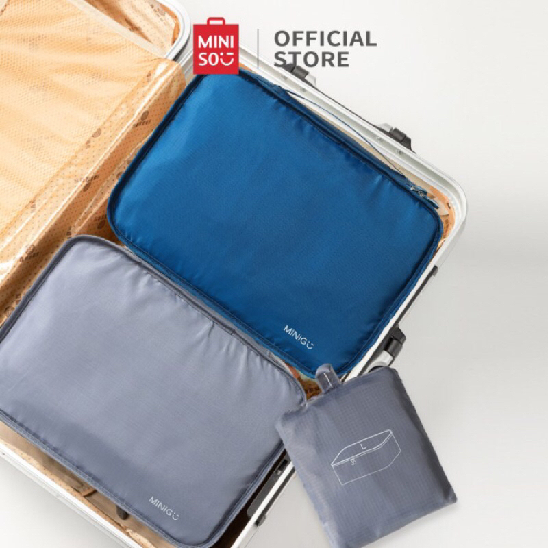 Miniso Minimalist Clothes Storage Bag S / Tempat baju travel bag tas baju