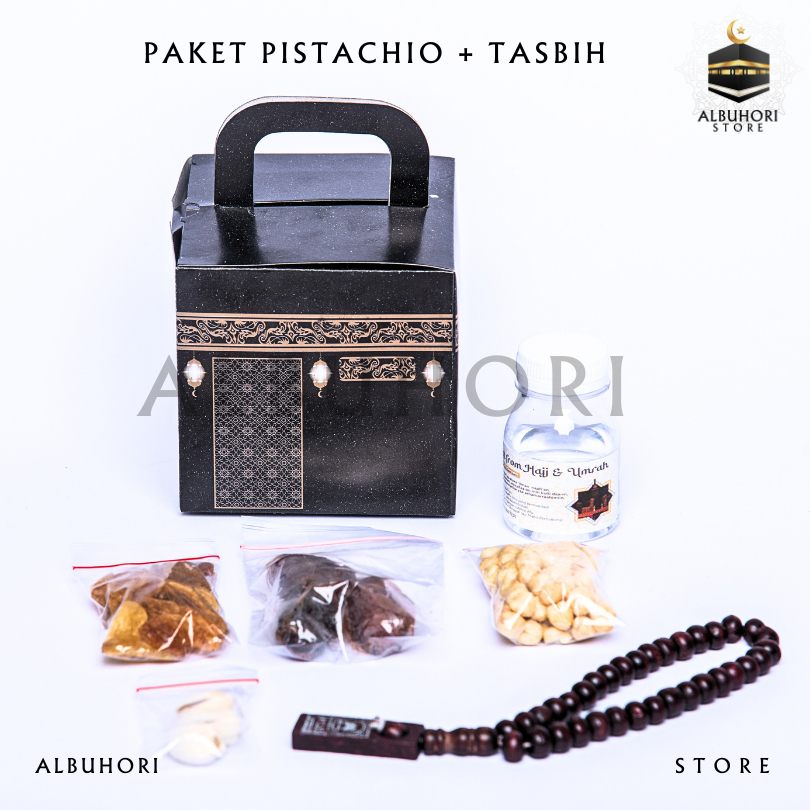 

Paket Oleh Oleh Haji dan Umroh Ekonomis Gift Hampers Pistachio + Tasbih