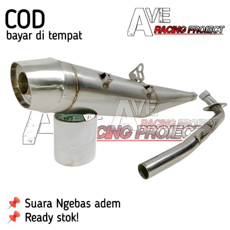 KNALPOT TSUKIGI STANDAR RACING SUPRA X125 FI ASTREA GRAND C70 REVO FIT NEW 100 ABSOLUTE REVO BLADE 1