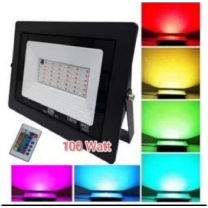 Lampu Sorot / Kap Sorot RGB Senmy 100 Watt Warna Warni