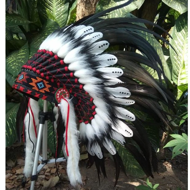 TOPI INDIAN /TOPI APACHE/TOPI INDIAN /WARBONNET BULU AYAM