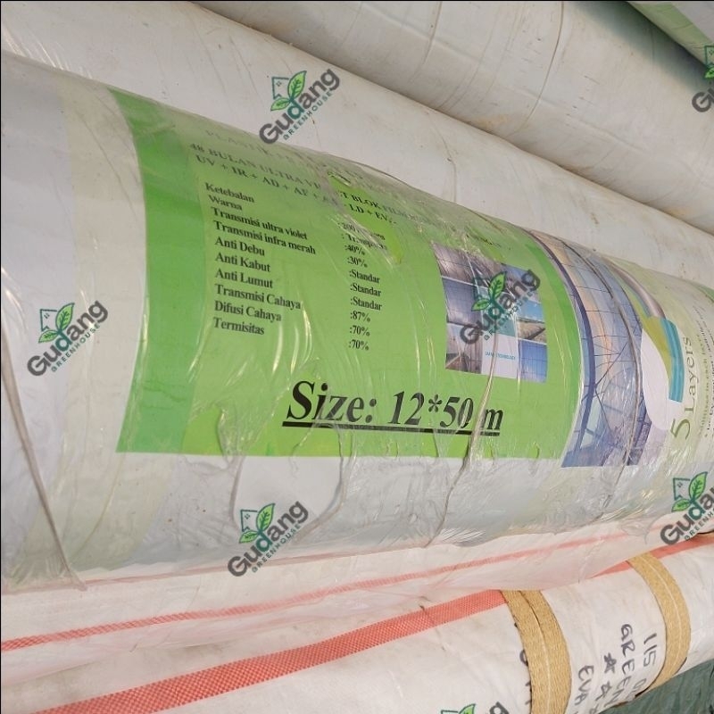 Plastik UV Toyotani Taiwan Lebar 12 Meter Panjang 50 Meter