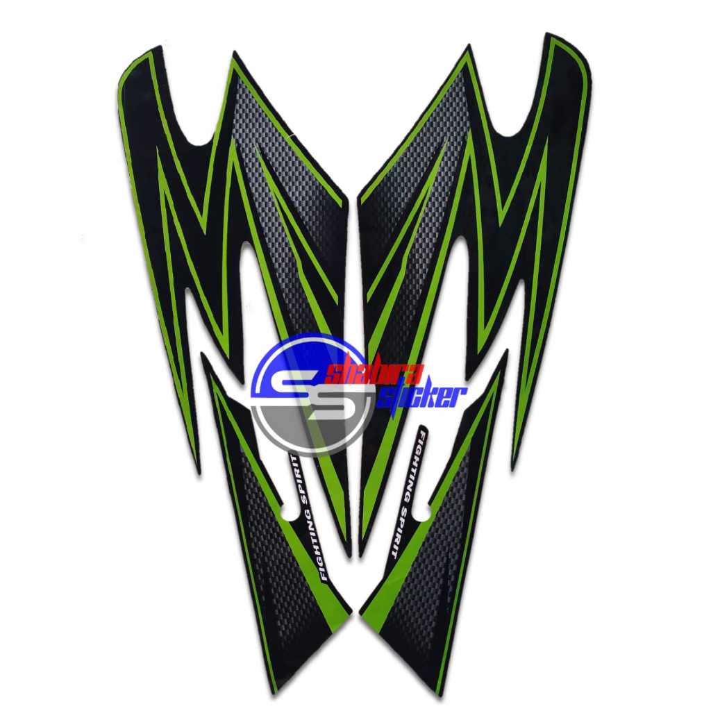 STRIPING MOTOR RX KING 2001 2002 2003 2004 2005 2006 VARIASI HITAM HIJAU STANDAR FULLSET