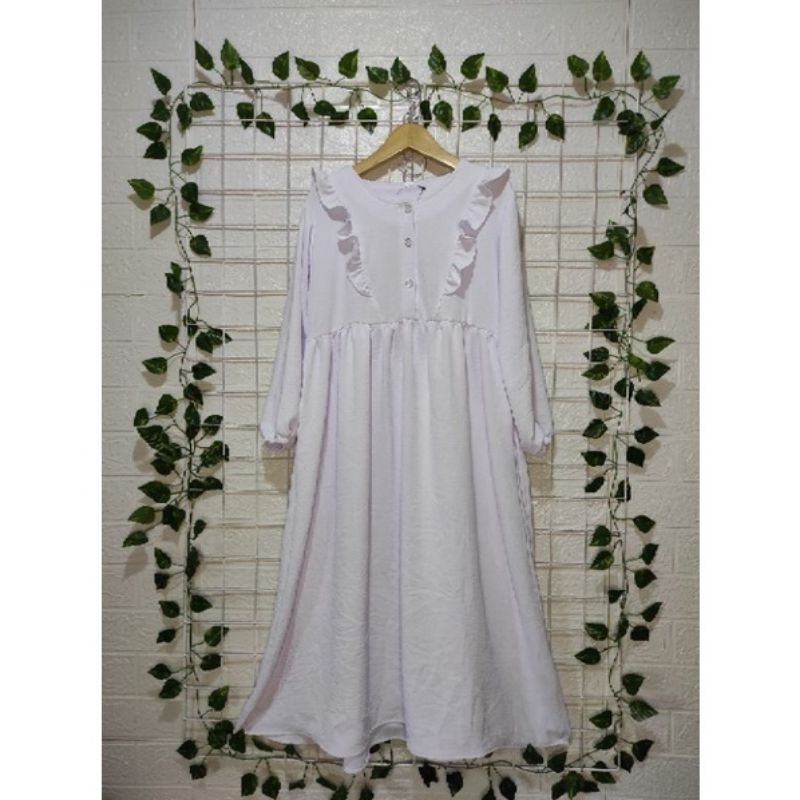 gamis tanggung anak perempuan crinkel airflow busana muslim anak