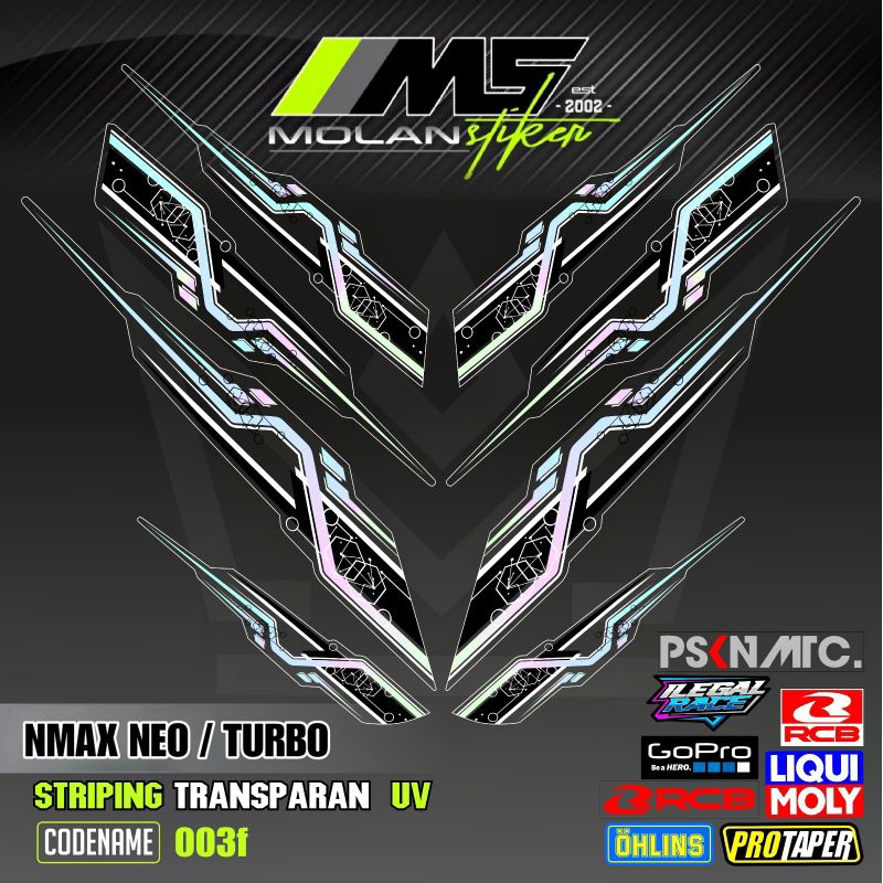 Decal Sticker Striping Variasi Transparan Uv Nmax Neo & Nmax Turbo Yamaha Nmax 155 Neo S Nmax 155 Tu