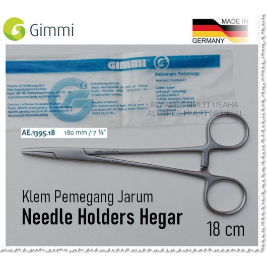 Needle Holder Hegar 18 cm / Nald Voeder Mayo Hegar / Klem Pemegang Jarum Mayo Hegar GIMMI